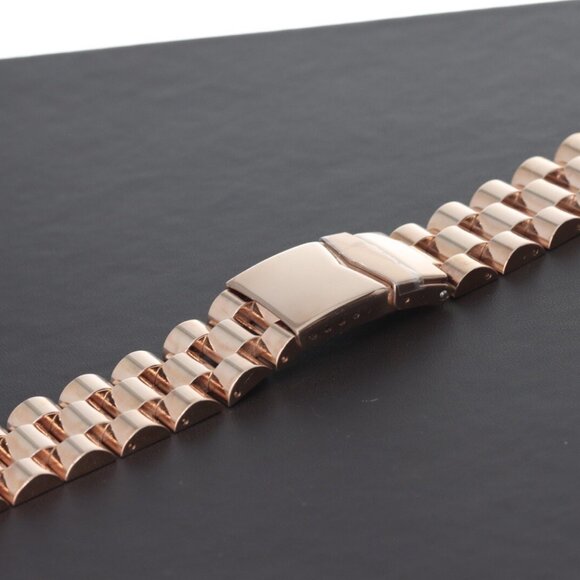 Hadley-Roma Presidential Rose Gold Plated 22mm Watch Bracelet/Band - Picture 2 of 4